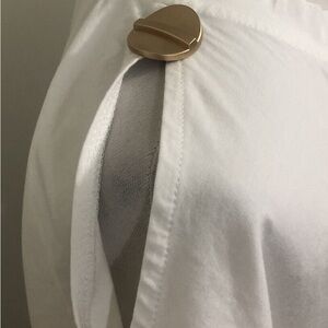 White Top with Gold Button DetaiWomen's Tops